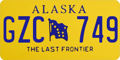AK license plate GZC749