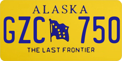 AK license plate GZC750