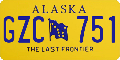 AK license plate GZC751