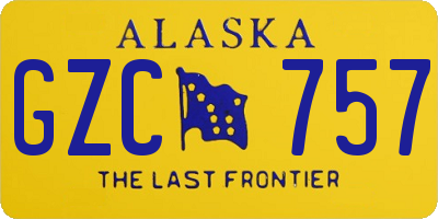 AK license plate GZC757