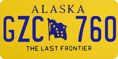 AK license plate GZC760