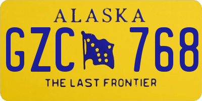 AK license plate GZC768
