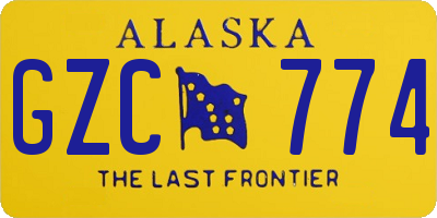 AK license plate GZC774