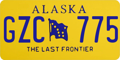 AK license plate GZC775