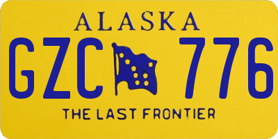 AK license plate GZC776