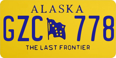 AK license plate GZC778