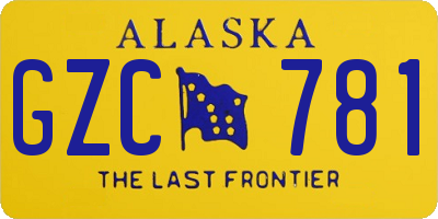 AK license plate GZC781