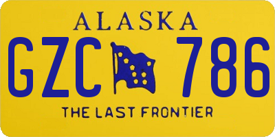 AK license plate GZC786