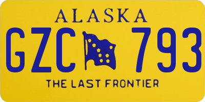 AK license plate GZC793
