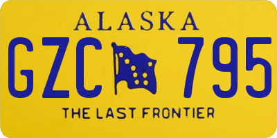 AK license plate GZC795