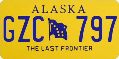AK license plate GZC797