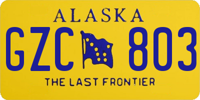 AK license plate GZC803