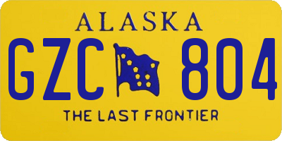 AK license plate GZC804