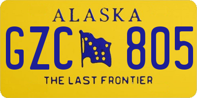 AK license plate GZC805