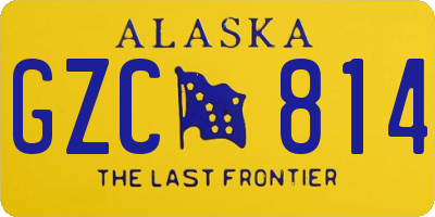 AK license plate GZC814