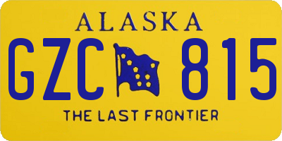 AK license plate GZC815
