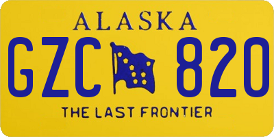 AK license plate GZC820