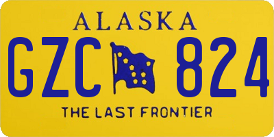 AK license plate GZC824