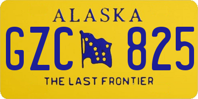 AK license plate GZC825