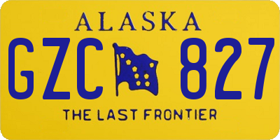 AK license plate GZC827