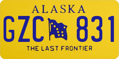 AK license plate GZC831
