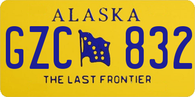 AK license plate GZC832