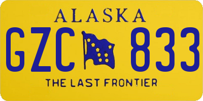 AK license plate GZC833
