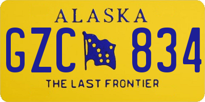 AK license plate GZC834