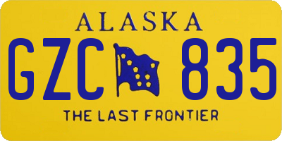 AK license plate GZC835