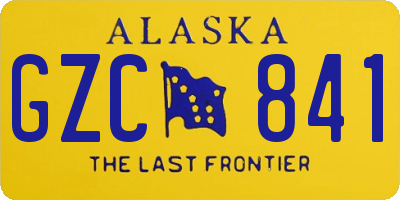 AK license plate GZC841