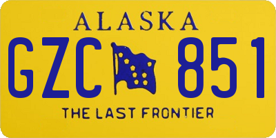 AK license plate GZC851