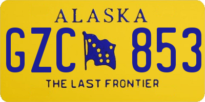 AK license plate GZC853