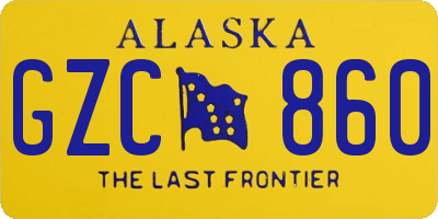 AK license plate GZC860