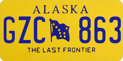 AK license plate GZC863