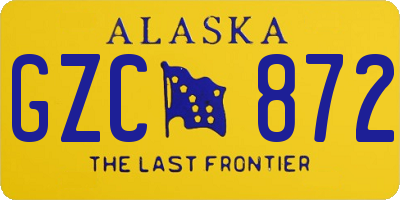 AK license plate GZC872