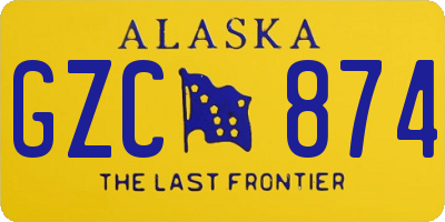 AK license plate GZC874