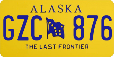 AK license plate GZC876
