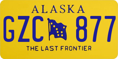 AK license plate GZC877