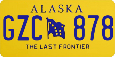 AK license plate GZC878