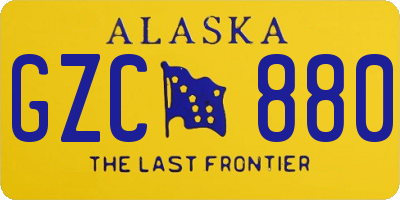 AK license plate GZC880
