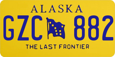 AK license plate GZC882
