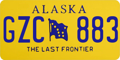 AK license plate GZC883