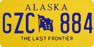 AK license plate GZC884