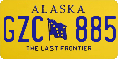 AK license plate GZC885