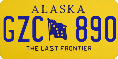 AK license plate GZC890