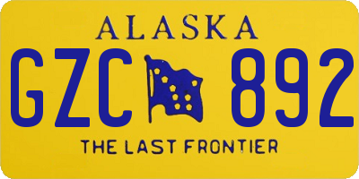 AK license plate GZC892