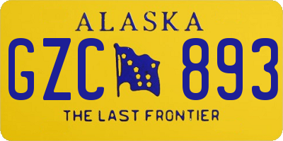 AK license plate GZC893