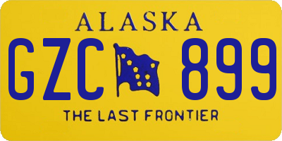 AK license plate GZC899