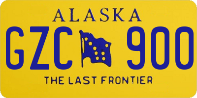 AK license plate GZC900