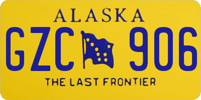 AK license plate GZC906